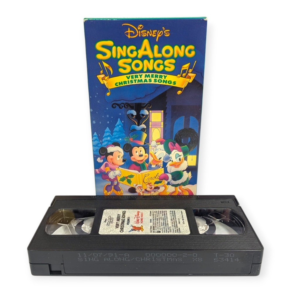 Disney Sing Along Songs Very Merry Christmas Songs Vol 8 VHS 1991 Mickey Mouse
